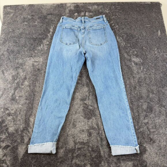 Carve Designs Cuffed Raw Hem Blue Denim Jeans Stretch Women's 4 Organic Cotton - Picture 10 of 13